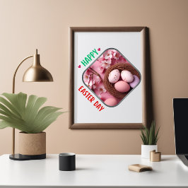 Póster Feliz Día de Pascua - Felicidad