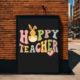 Póster Feliz Día de Pascua - Gracioso Huevos de Pascua