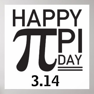 Póster Feliz Día De Pi