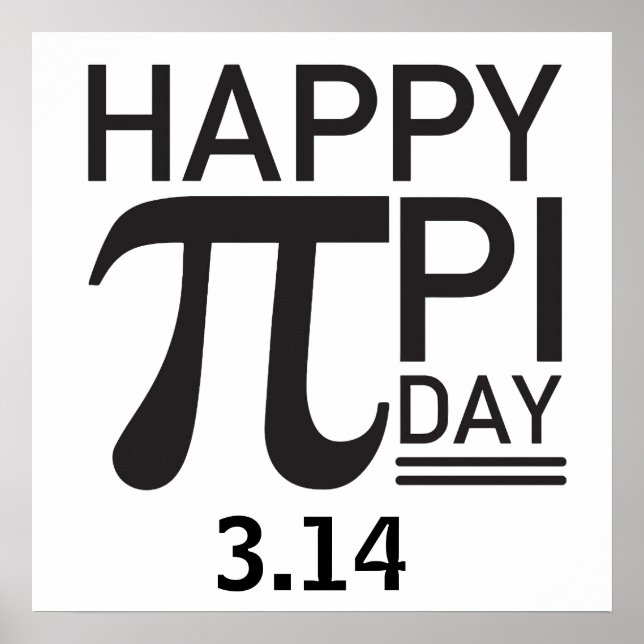 Póster Feliz Día De Pi (Frente)