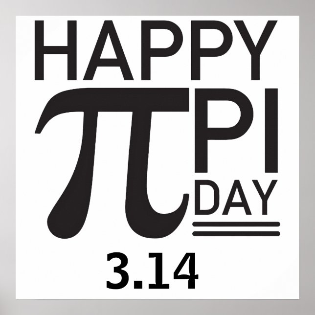 Póster Feliz Día De Pi (Frente)