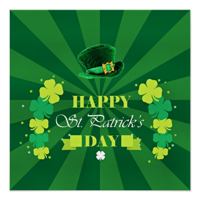 Póster Feliz Día de San Patricio (Anverso)