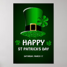 Feliz Día de San Patricio, Gorra Poster