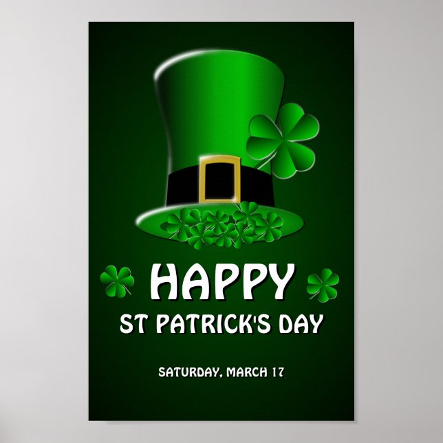 Póster Feliz Día de San Patricio, Gorra Poster (Frente)