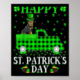 Póster Feliz día de San Patricio y camiseta de trébol_1