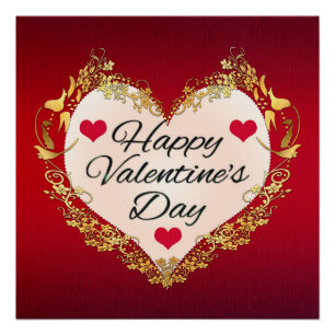 Póster ¡Feliz día de San Valentín!