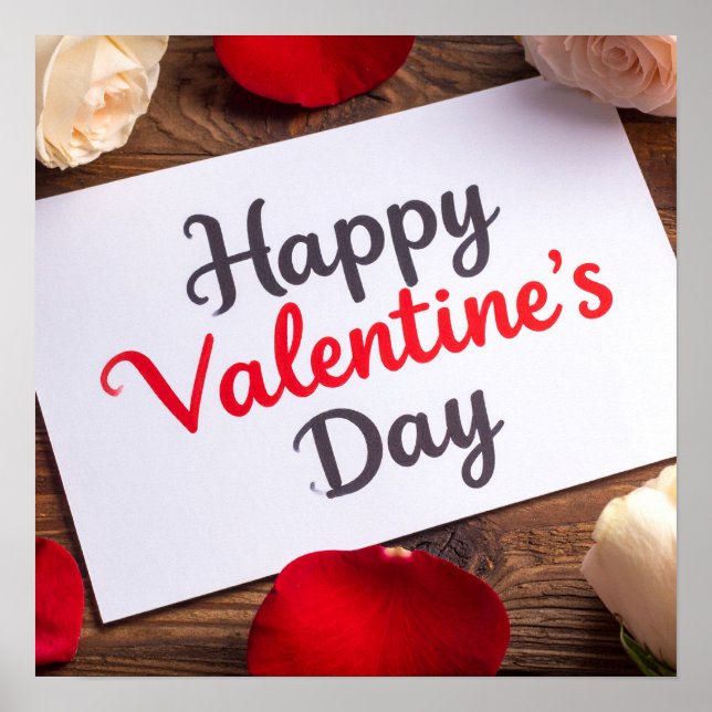 Póster Feliz día de San Valentín (Frente)