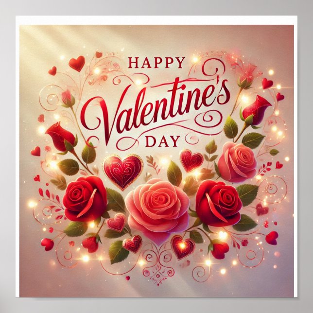 Póster Feliz Día de San Valentín (Frente)