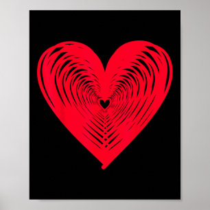 Póster Feliz día de San Valentín corazón de amor