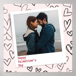 Póster Feliz Día de San Valentín Moderna y elegante foto