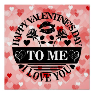 Póster Feliz día de San Valentín para mí te amo-58771