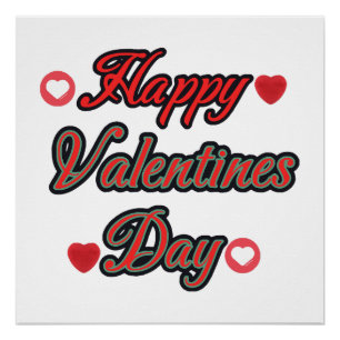 Póster Feliz día de San Valentín por regalo