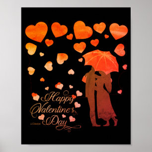 Póster FELIZ día de San Valentín romántico DEL DÍA DE VAL