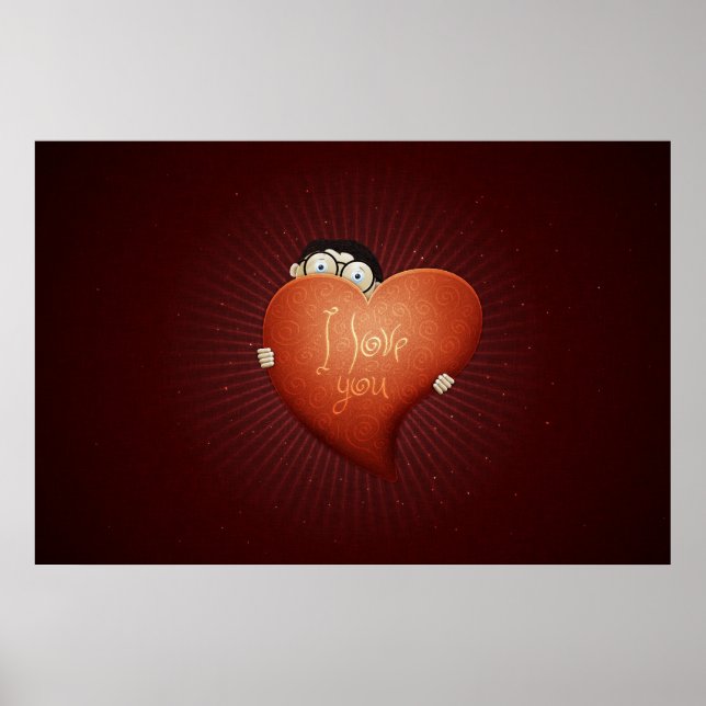 Póster Feliz Día de San Valentín: Un niño enamorado (ingl (Frente)