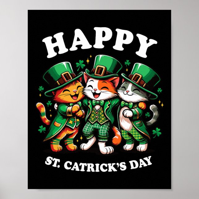 Póster Feliz Día de St. Catricks Día de St. Patricks Lepr (Frente)