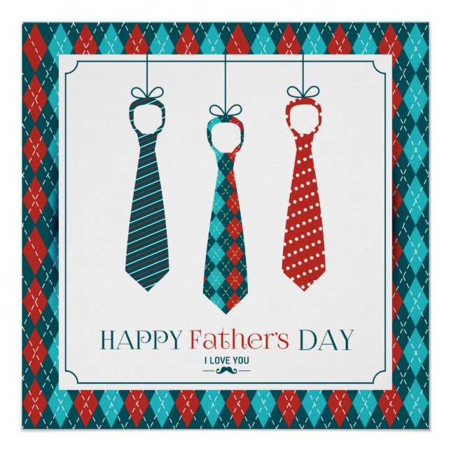 Póster Feliz día del padre (Anverso)