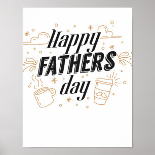 Póster Feliz Día del Padre Diseño Creativo de Guay