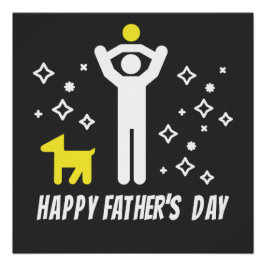 Póster Feliz Día del Padre diseño lindo