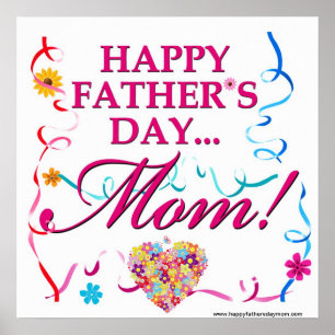Póster Feliz Día del Padre, mamá Poster