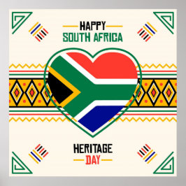 Póster Feliz Día del Patrimonio de Sudáfrica