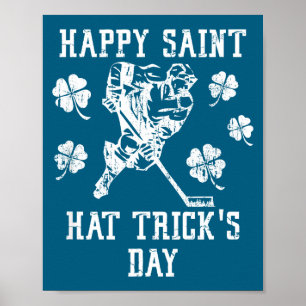 Póster Feliz día del sombrero santo de tres St Patricks D