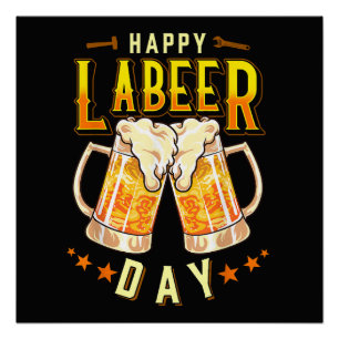 Póster Feliz Día del Trabajo Divertido Día del Trabajo