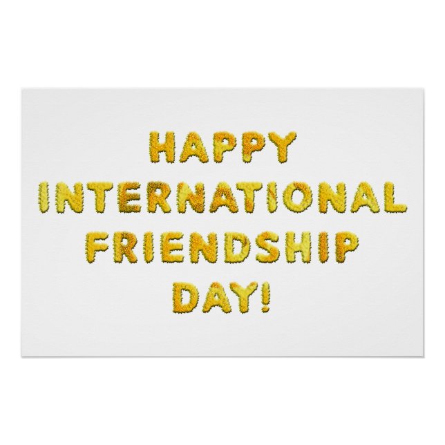 Póster Feliz Día Internacional de la Amistad (Anverso)