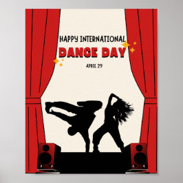 Póster Feliz Día Internacional de la Danza | Día Mundial 