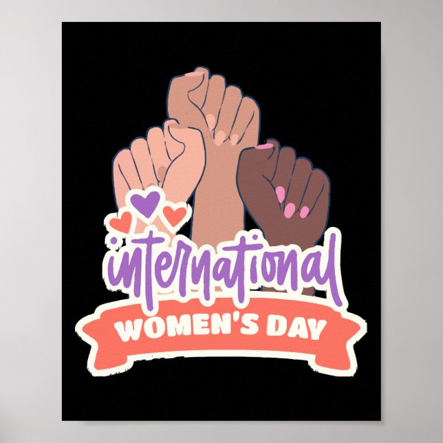 Póster Feliz Día Internacional de la Mujer (Frente)
