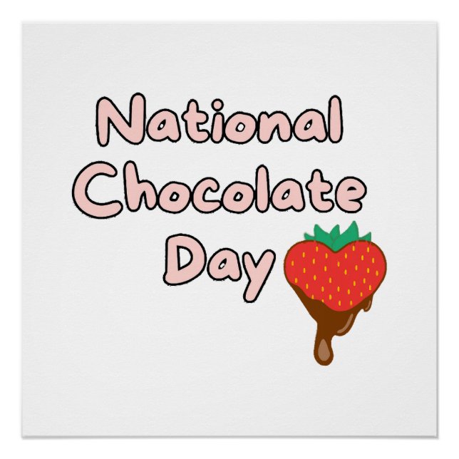 Póster Feliz día nacional del chocolate (Anverso)