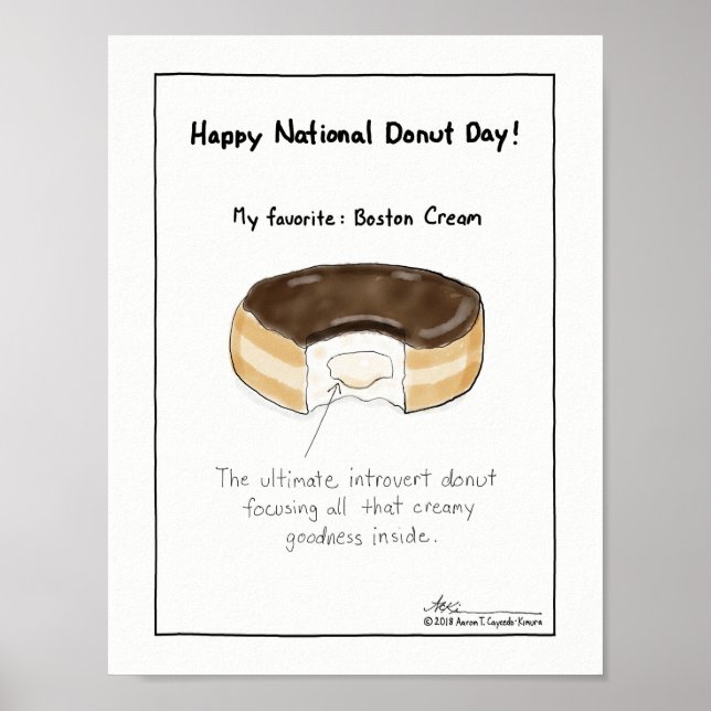 Póster ¡Feliz Día Nacional del Donut! (Frente)