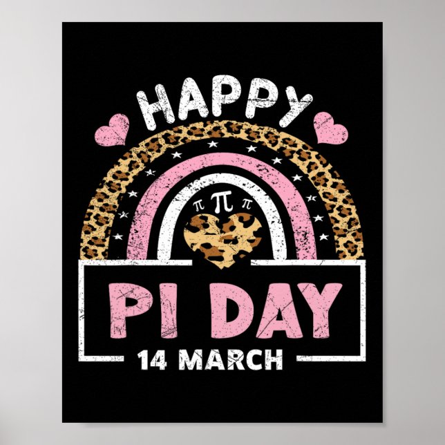 Póster Feliz Día Pi 2024 Maestra Encantadora De Matemátic (Frente)
