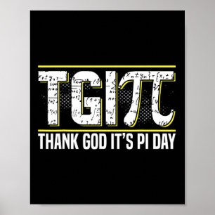 Póster Feliz Día Pi 3.14 Celebración Por El Día Pi Gracia