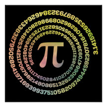 Feliz Día Pi Gracioso Espiral de matemáticas en la