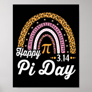 Póster Feliz Día Pi Mathemthemthema Teacher Leopa