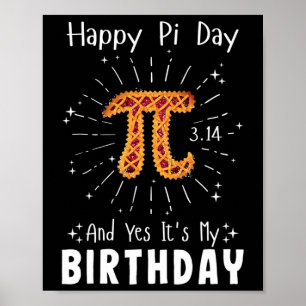 Póster Feliz Día Pi Tee Math Geek Cumpleaños Guay Nerth M