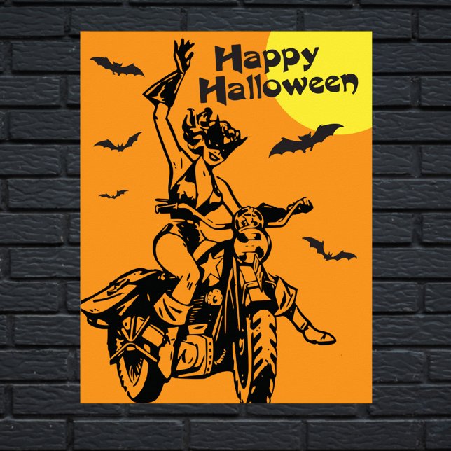 Póster Feliz disfraz de gatito de motocicleta de Hallowee (Subido por el creador)