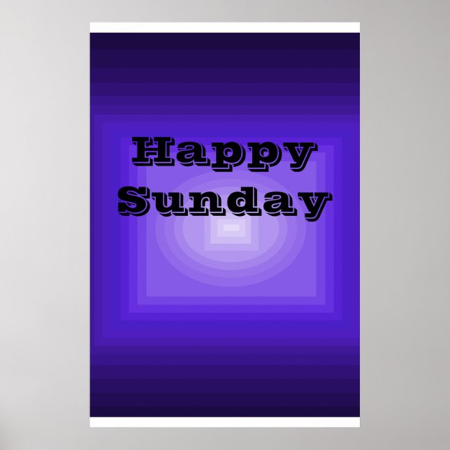 Póster Feliz Domingo Código de color púrpura Poster Día d (Frente)