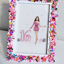 Póster Feliz dulce dieciséis, cumpleaños 16