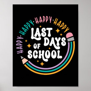 Póster Feliz El Último Día De Los Profesores Escolares, N