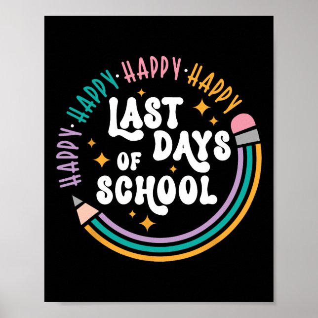 Póster Feliz El Último Día De Los Profesores Escolares, N (Frente)