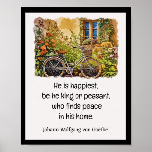 Póster FELIZ EN CASA Johann Wolfgang von Goethe