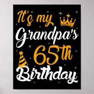 Póster Feliz Es El Cumpleaños Número 65 De Mi Abuelo 1960