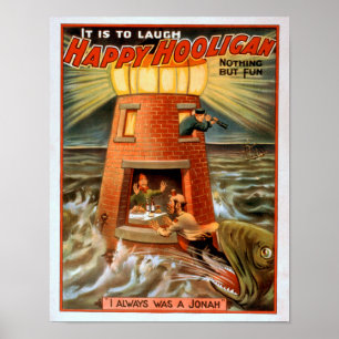 Póster Feliz Faro de Hooligan y obra de Jonah