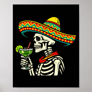 Póster Feliz Fiesta Cinco de Mayo Divertida Hombres Mexic