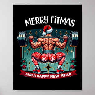 Póster Feliz Fitmas Y Feliz Año Nuevo