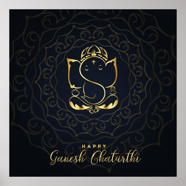 Póster Feliz Ganesh Chaturthi (Frente)