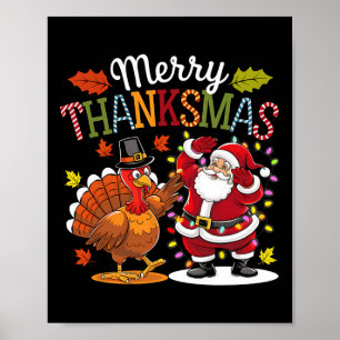 Póster Feliz Graciasnavidad Día de Acción de Gracias Navi