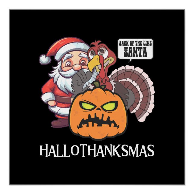 Póster Feliz Hallothanksmas (Anverso)
