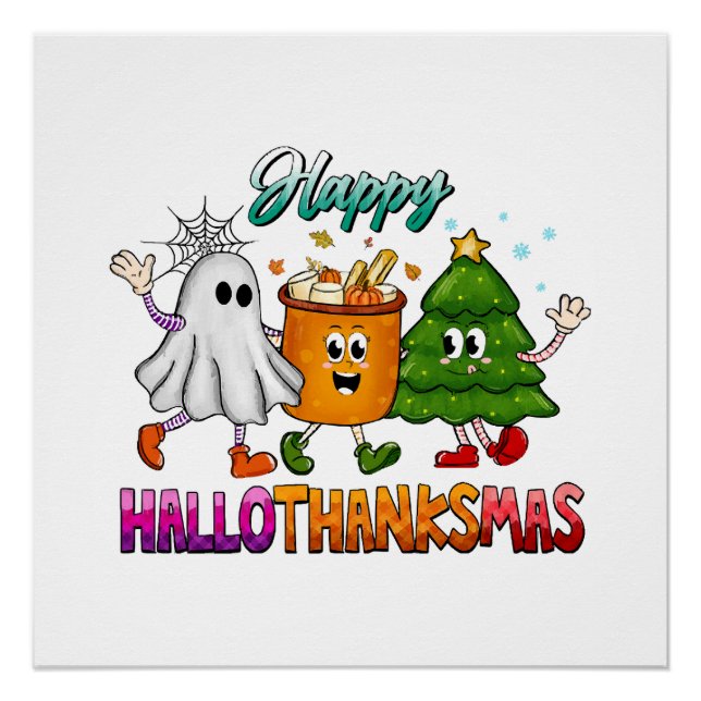 Póster Feliz Hallothanksmas (Anverso)